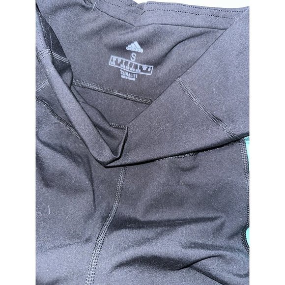 Adidas Climalite Leggings Ladies Aeroready Black Logo New No Tag Small - Picture 6 of 6